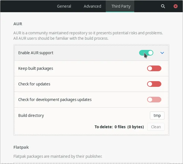 Abilitazione repository AUR