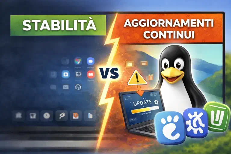 Stabilità vs aggiornamenti continui: come scegliere davvero su Linux