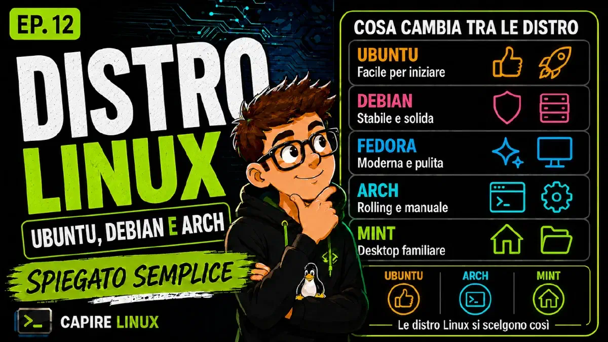 Distribuzioni Linux spiegate: Ubuntu, Debian, Fedora, Arch e Mint a confronto
