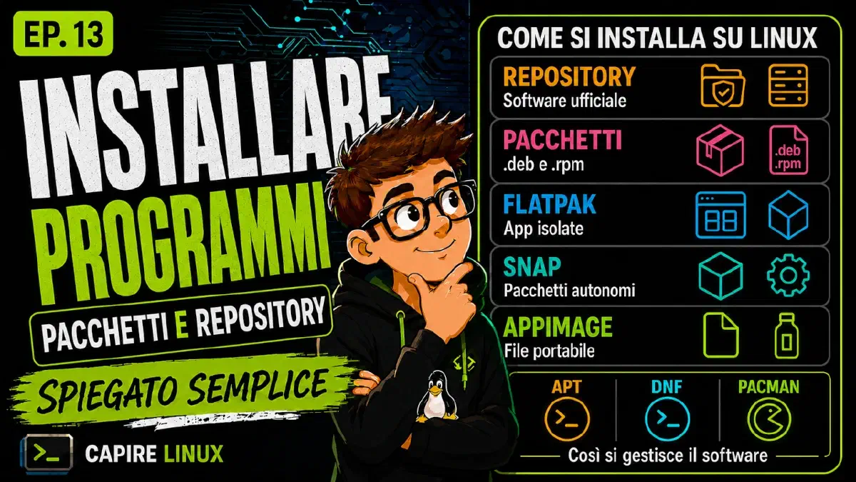 Come installare programmi su Linux: repository, pacchetti e package manager